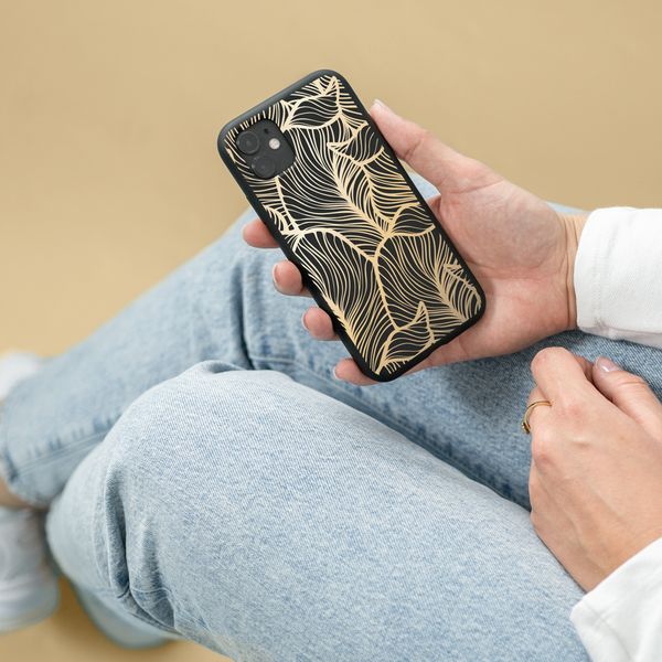 imoshion Design Hülle Samsung Galaxy A12 - Golden Leaves