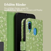 imoshion Design Klapphülle Samsung Galaxy A40 - Green Flowers