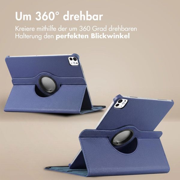imoshion 360° drehbare Klapphülle Apple iPad Air 11 Zoll (2026) M4 / (2025) M3 / (2024) M2 / Air 5 (2022) / Air 4 (2020) / Pro 11 (2018/2020) - Dunkelblau