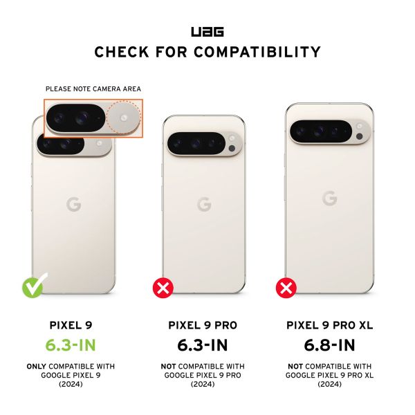 UAG Pathfinder Back Cover Magnet für das Google Pixel 9 - Black