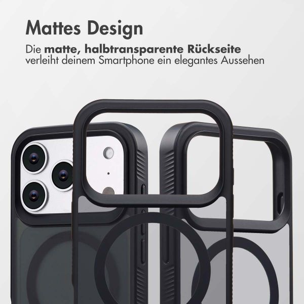 Accezz Rugged Frosted Back Cover mit MagSafe Apple iPhone 17 Pro - Schwarz