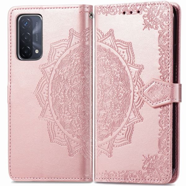 imoshion Mandala Klapphülle für das Oppo A74 (5G) / A54 (5G) - Rosé Gold