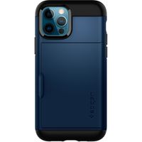 Spigen Slim Armor CS Case für das Apple iPhone 12 (Pro) - Dunkelblau