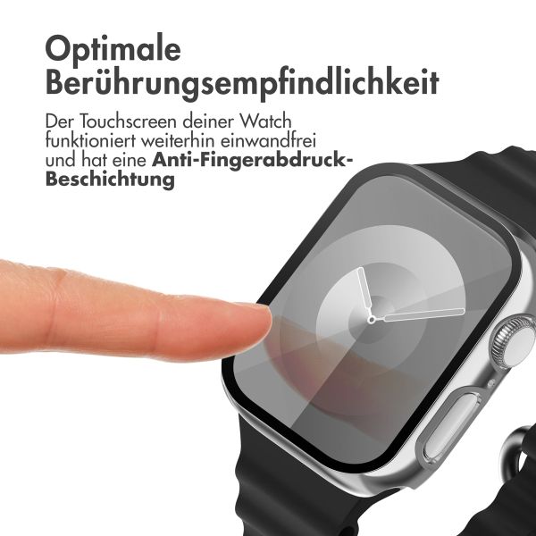 imoshion Full Cover glänzendes Hard Case für die Apple Watch Series 7 / 8 / 9 – 45 mm – Silber