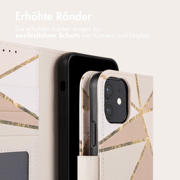 imoshion Design Klapphülle iPhone 12 (Pro) - Beige Graphic