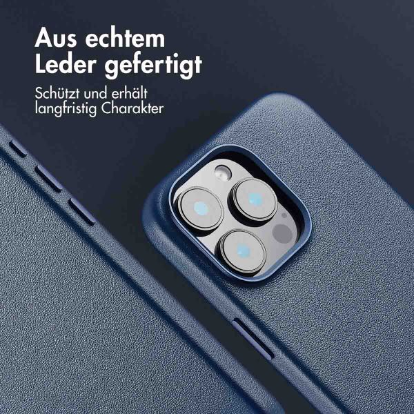Accezz MagSafe Leather Backcover für das Apple iPhone 16 Pro Max - Nightfall Blue