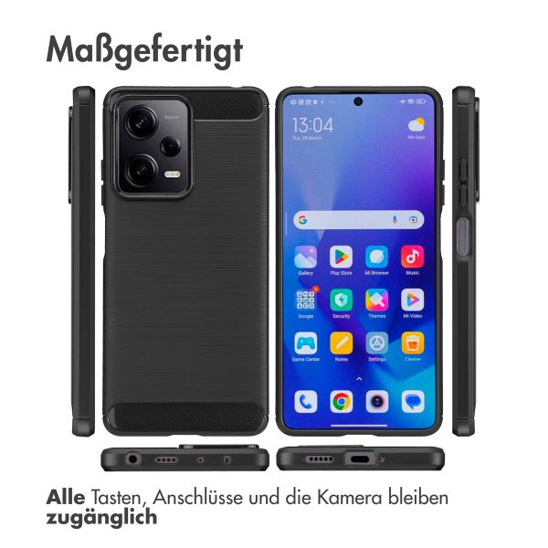 imoshion Brushed Back Cover für das Xiaomi Redmi Note 12 Pro / Xiaomi Poco X5 Pro (5G) - Schwarz