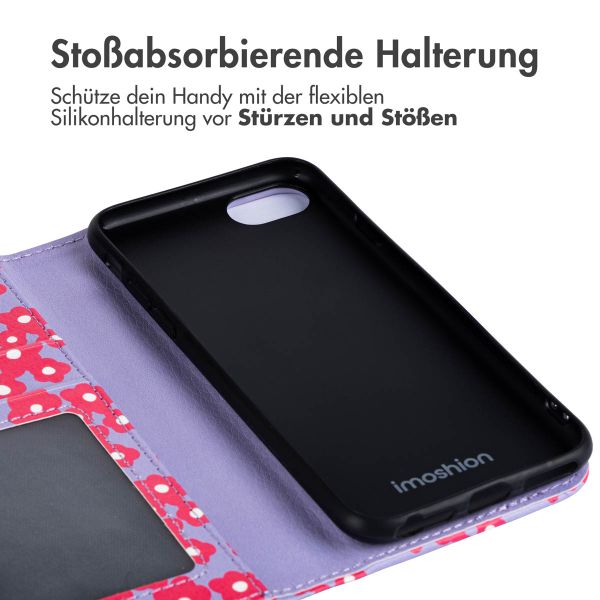 imoshion Design Klapphülle iPhone SE (2022 / 2020) / 8 / 7 / 6(s) - Dusty Rose Blossoms