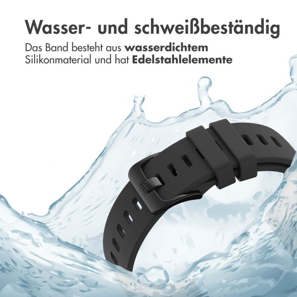 imoshion Sport-Silikonarmband mit Schnalle - Universelle 22 mm Anschluss - Schwarz