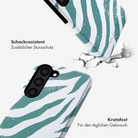 Selencia Vivid Back Cover Samsung Galaxy S23 - Colorful Zebra Pine Blue