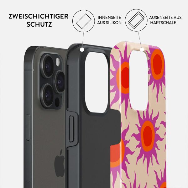 Burga Tough Back Cover für das Apple iPhone 15 Pro - Sunset Glow