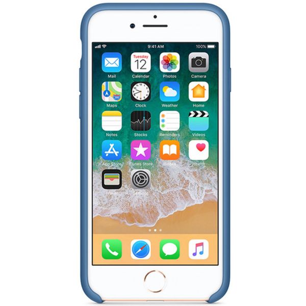 Apple Silikon-Case für das iPhone SE (2022 / 2020) / 8 / 7 - Denim  Blue