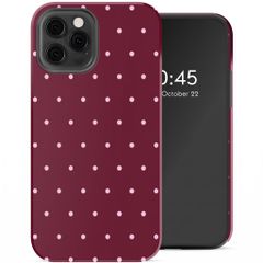 Selencia Vivid Back Cover Apple iPhone 12 (Pro) - Happy Dots Burgundy
