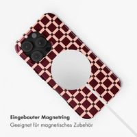 Selencia Vivid Rückabdeckung mit MagSafe Apple iPhone 16 Pro - Check This Burgundy