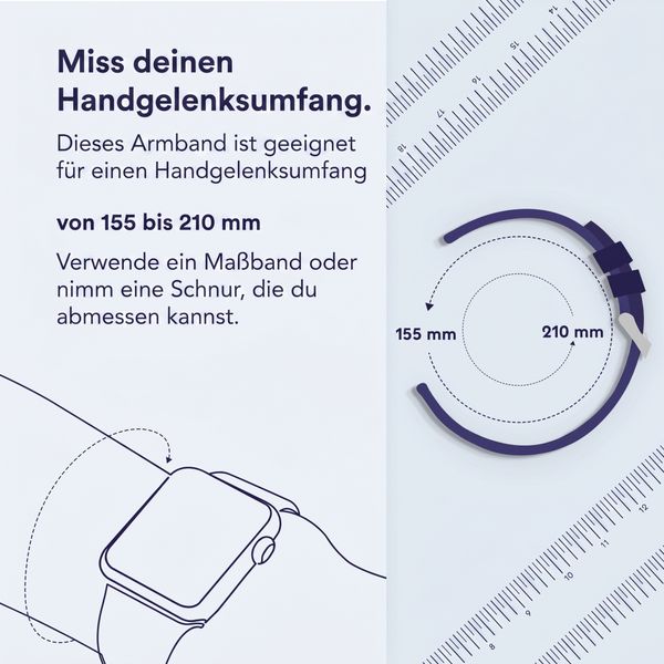 Holdit Silikonarmband Magnet für Apple Watch | 44/45/46/49 mm - Orange & Black
