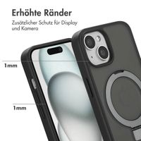 Accezz Ring Stand Backcover mit MagSafe für das iPhone 15 Pro - Schwarz