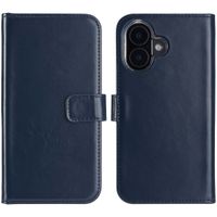 Selencia Echtleder Klapphülle für das Apple iPhone 16 Plus - Blau