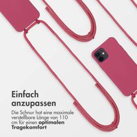 imoshion Color Backcover mit abnehmbarem Handykette und MagSafe Apple iPhone 12 (Pro) - Raspberry
