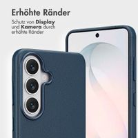 Accezz 2-in-1 Klapphülle aus Leder mit MagSafe Samsung Galaxy S26 - Nightfall Blue