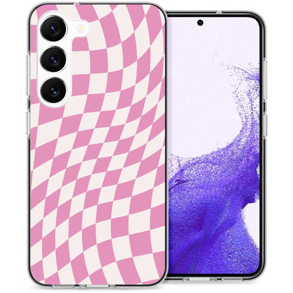 imoshion Design Hülle für das Samsung Galaxy S23 - Retro Pink Check