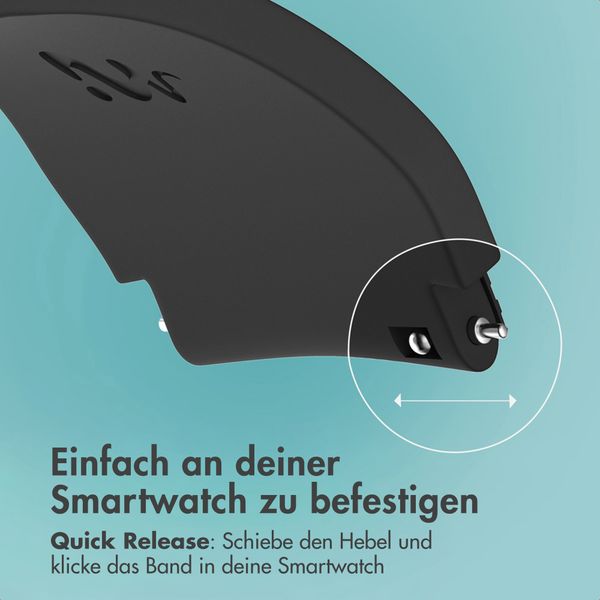 imoshion Flexibles Silikonarmband - Universeller 22-mm-Anschluss - Schwarz