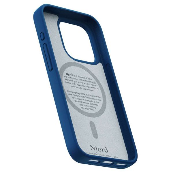 Njorð Collections Wildleder Comfort+ Case MagSafe für das iPhone 15 Pro - Blue