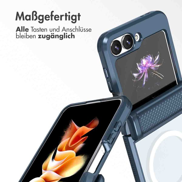 imoshion Rugged Back Cover mit MagSafe Samsung Galaxy Z Flip 6 - Dunkelblau