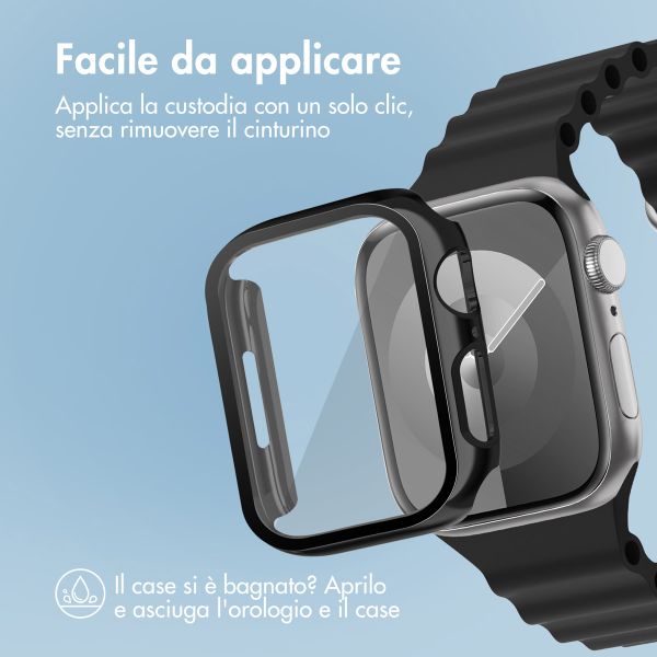 imoshion Full Cover glänzendes Hard Case Apple Watch 7 / 8 / 9 - 41 mm - Schwarz