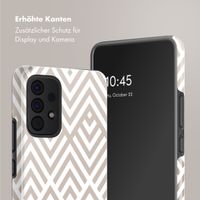 Selencia Vivid Tough Back Cover für das Samsung Galaxy A53 - Beige Zigzag