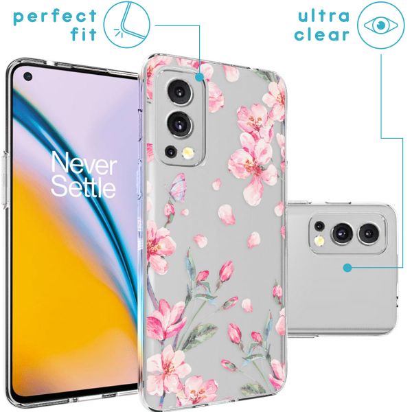 imoshion Design Hülle OnePlus Nord 2 - Blume - Rosa