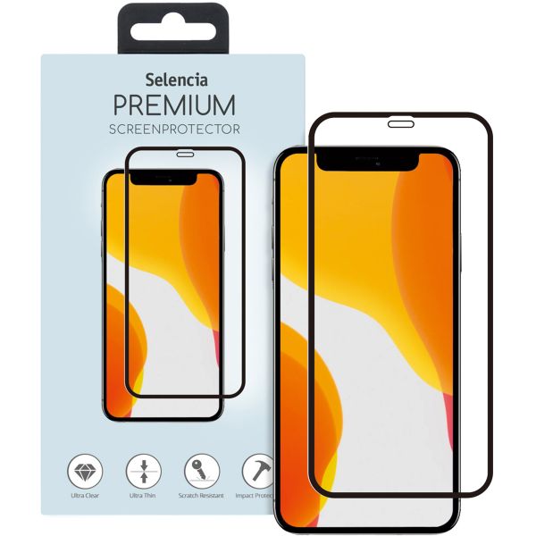 Selencia Premium Screen Protector aus gehärtetem Glas für das iPhone 12 Mini - Schwarz