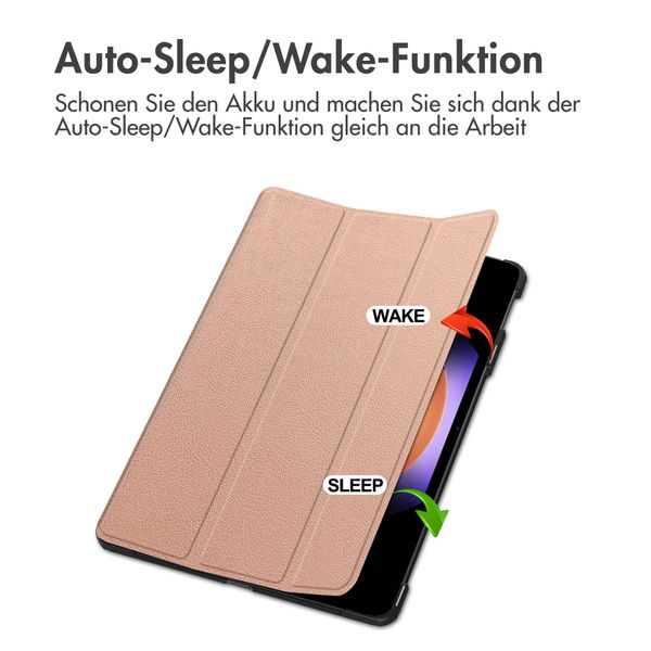 imoshion Trifold Klapphülle Schwarz für das Xiaomi Pad 6S Pro 12.4 - Rose Gold