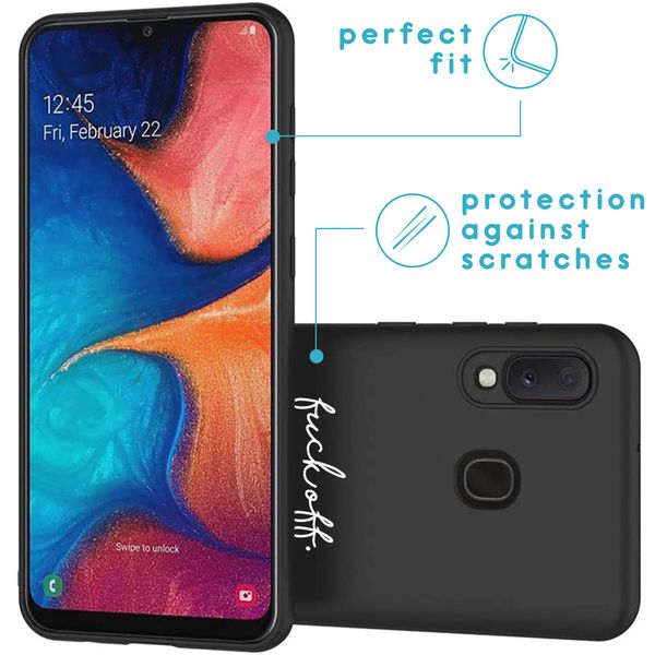 imoshion Design Hülle Samsung Galaxy A20e - Fuck Off - Schwarz