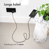 imoshion ﻿Mini-Autoladegerät - 2 Anschlüsse – USB-A–Schnellaufladung – USB-C-Stromversorgung - 60 Watt – Schwarz + Geflochtenes USB-C zu USB-C Kabel - 1 Meter - Schwarz