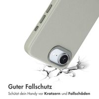 Accezz MagSafe Leather Backcover Apple iPhone 16e - Light Grey