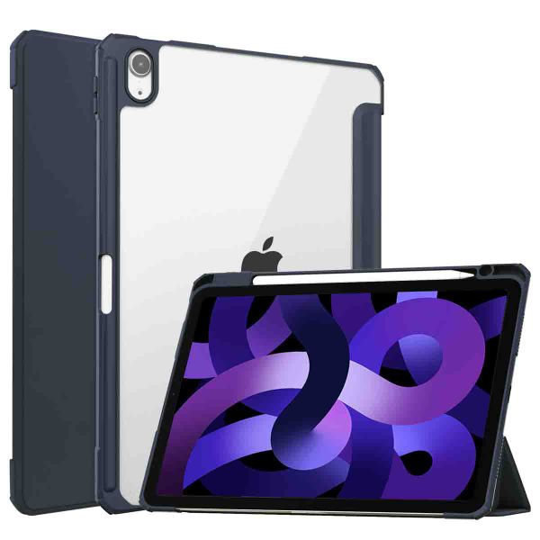 imoshion Trifold Hardcase Klapphülle Apple iPad Air 11 Zoll (2025) M3 / (2024) M2 / Air 5 (2022) / Air 4 (2020) - Dunkelblau
