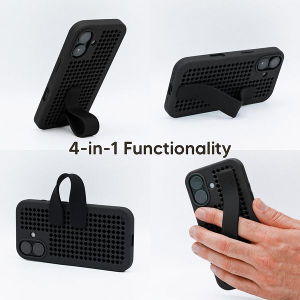 Callbuddy Hülle mit Strap Apple iPhone 17 - Epic Black
