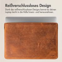 Accezz Leather Laptop Hülle Apple MacBook 15 Zoll - Laptop Sleeve - Cognac
