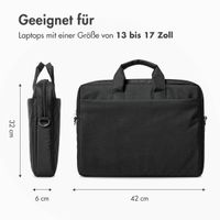 Accezz Geschäftliche Laptoptasche – Universelle Laptoptasche bis 17 Zoll – Schwarz