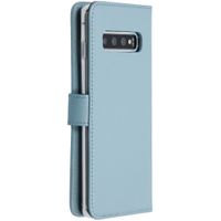 Selencia Echtleder Klapphülle Samsung Galaxy S10 - Air Blue