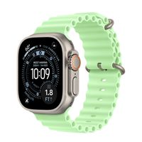 Apple Ocean Armand für das  Apple Watch Series 1 t/m 11 / SE / Ultra (44/45/46/49 mm) - Neon / Green Natural Titanium