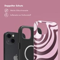 Selencia Vivid Tough Back Cover MagSafe für das iPhone 13 - Wavy Swirl Pink Plum