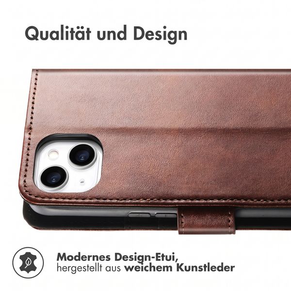 imoshion Luxuriöse Klapphülle Apple iPhone 15 - Dunkelbraun
