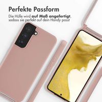 imoshion Silikonhülle mit Band für das Samsung Galaxy S22 - Sand Pink