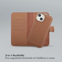 Selencia Olyn Abnehmbare Bookcase mit MagSafe Apple iPhone 15 - Braun