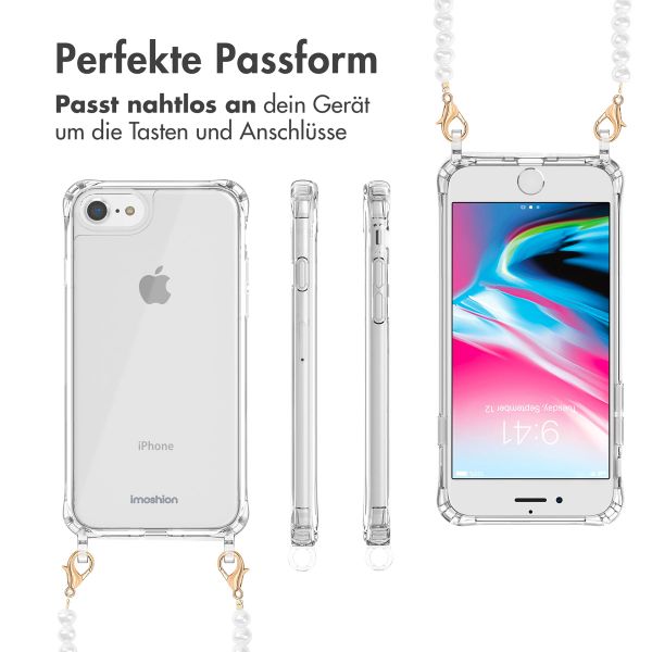 imoshion Back Cover mit Band + Armband für das iPhone 8 / 7  / SE (2022 / 2022) - Perlen