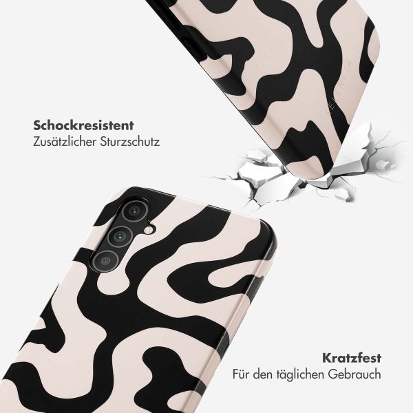 Selencia Vivid Back Cover Samsung Galaxy A34 (5G) - Art Wave Black