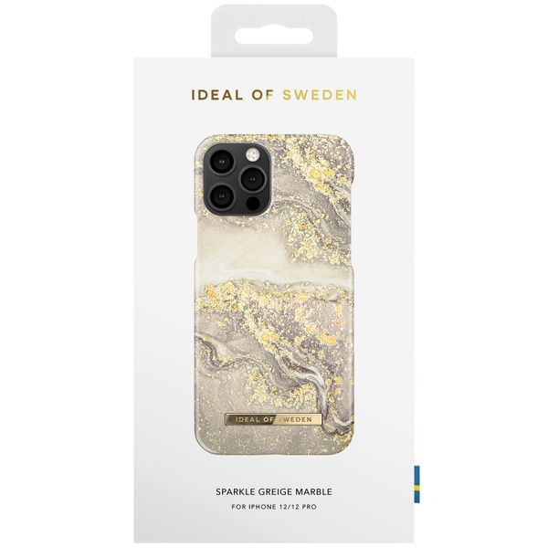 iDeal of Sweden Fashion Back Case iPhone 12 (Pro) - Sparkle Grey Marble