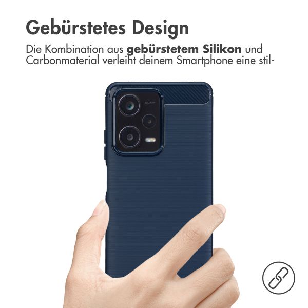 imoshion Brushed Back Cover für das Xiaomi Redmi Note 12 Pro Plus - Dunkelblau