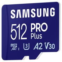 Samsung PRO Plus microSD 2023 - 512GB - Inklusive SD-Adapter - UHS-I/U3/Full HD/4K UHD